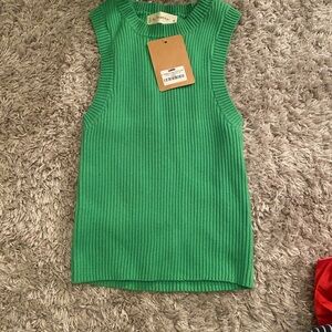 Green Knit Top
